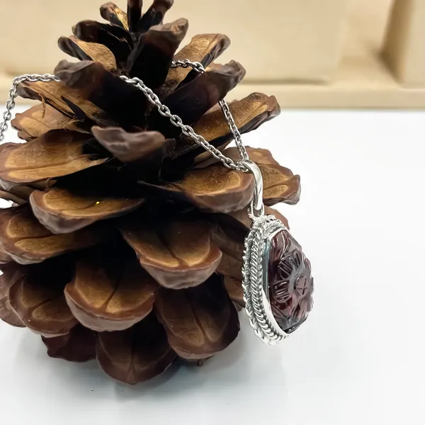 Natural_Tourmaline_Carved_Pendant_925_Sterling_Silver,_Handmade_Gemstone_Necklace,_Vintage_Style_Silver_Jewelry,_Gift_for_Her