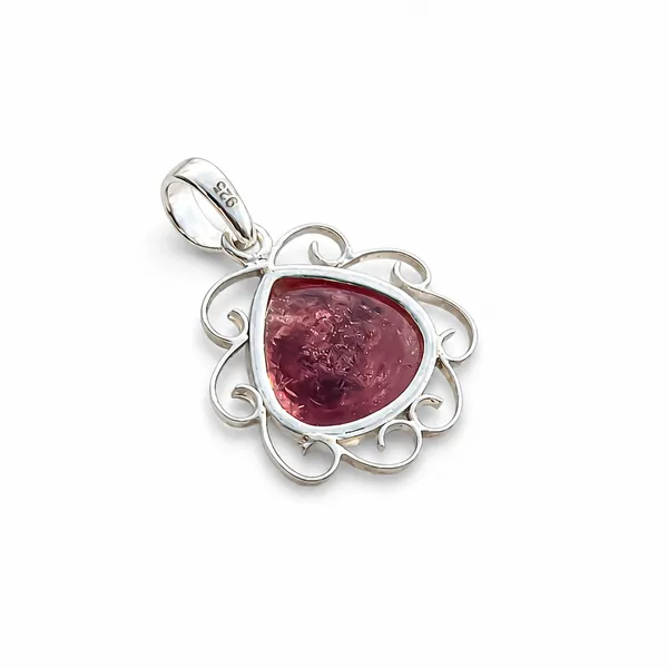 925_Sterling_Silver_Pink_Tourmaline_Pendant_Necklace,_Natural_Gemstone,_17x16mm_Handcrafted_Wire_Wrapped_Jewelry_Gift_for_Her