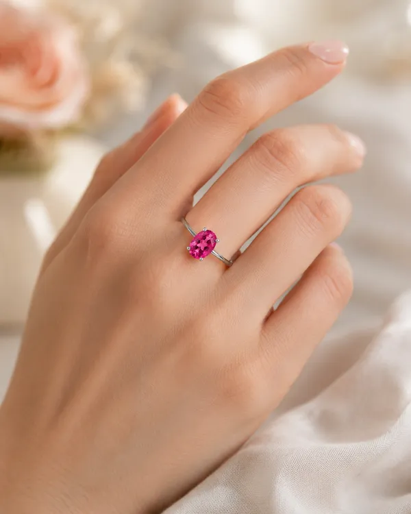 Pink_Tourmaline_Ring,_4x6mm_Oval_Gemstone_Ring,_925_Sterling_Silver_Dainty_Pink_Stone_Ring,_October_Birthstone_Jewelry_Gift_for_Her