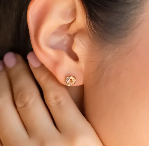 Tri_Color_Knot_Stud_Earrings,_925_Sterling_Silver,_Gold_Rose_Gold_Minimalist_Everyday_Wear