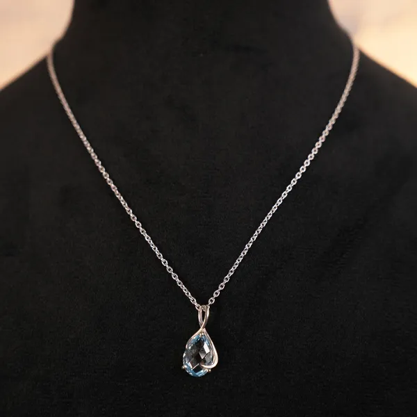 925_Sterling_Silver_Pear_Blue_Topaz_Pendant_Necklace,_13x9mm_Minimalist_Dainty_Gemstone_Jewelry_Gift_for_Her