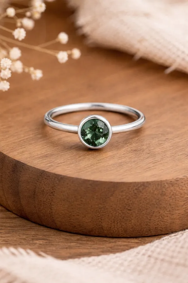 5mm_Multi_Tourmaline_Ring_925_Sterling_Silver_Ring,_Rainbow_Gemstone_Ring,_October_Birthstone_Jewelry,_Gift_for_Her_Rose_Gold_&_Yellow_Gold_Ring