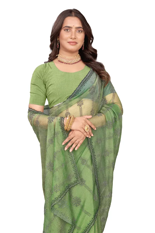 Zipsy_fabric_Fully_Daimond_Work_Saree