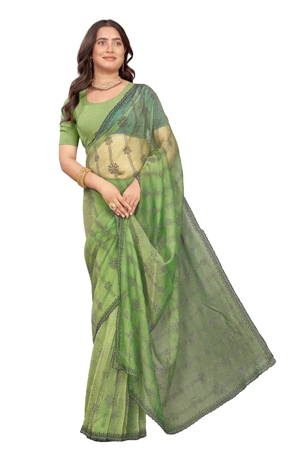 Zipsy_fabric_Fully_Daimond_Work_Saree
