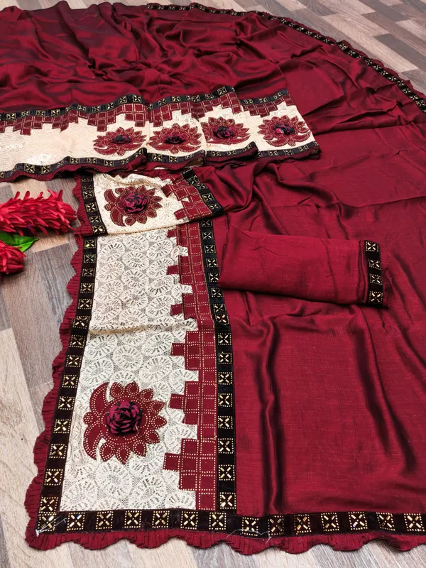 DUDEBERRY_K_DESIGNER_AAPKE_LIYE_LAYE_HE_NEW_TREND_DESIGN_SAREES_JISHME_BORDER_PURA_DAIMOND(ZARKHAND)_KIYA_GAYA_HE.SAREES_KO_AAP_KOI_BHI_FUNCTION,PARTY,MARRIAGE_ME_PAHEN_SAKTE_HO.