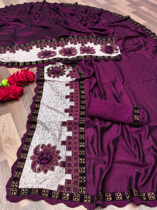 DUDEBERRY_K_DESIGNER_AAPKE_LIYE_LAYE_HE_NEW_TREND_DESIGN_SAREES_JISHME_BORDER_PURA_DAIMOND(ZARKHAND)_KIYA_GAYA_HE.SAREES_KO_AAP_KOI_BHI_FUNCTION,PARTY,MARRIAGE_ME_PAHEN_SAKTE_HO.