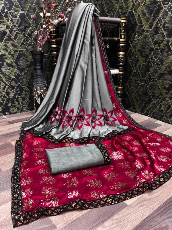 DUDEBERRY_K_DESIGNER_AAPKE_LIYE_LAYE_HE_NEW_TREND_DESIGN_SAREES_JISHME_BORDER_PURA_DAIMOND(ZARKHAND)_KIYA_GAYA_HE.SAREES_KO_AAP_KOI_BHI_FUNCTION,PARTY,MARRIAGE_ME_PAHEN_SAKTE_HO.