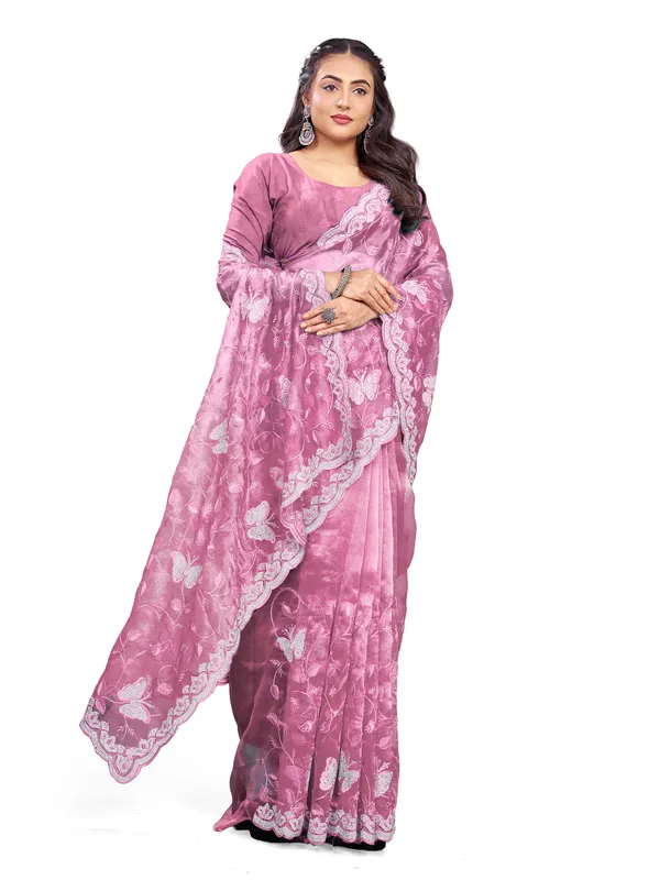 Pink_Mussam_And__Pure_Georgette_saree_For_Women
