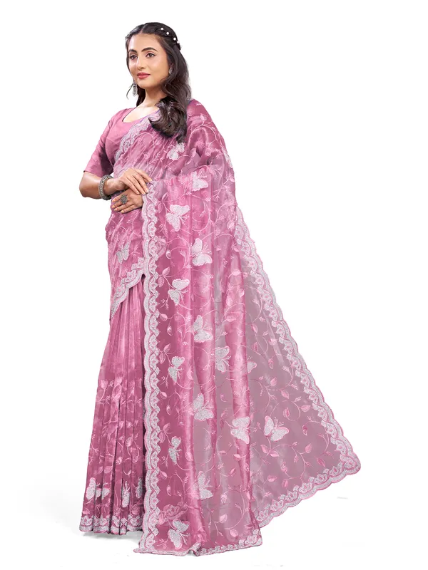 Pink_Mussam_And__Pure_Georgette_saree_For_Women
