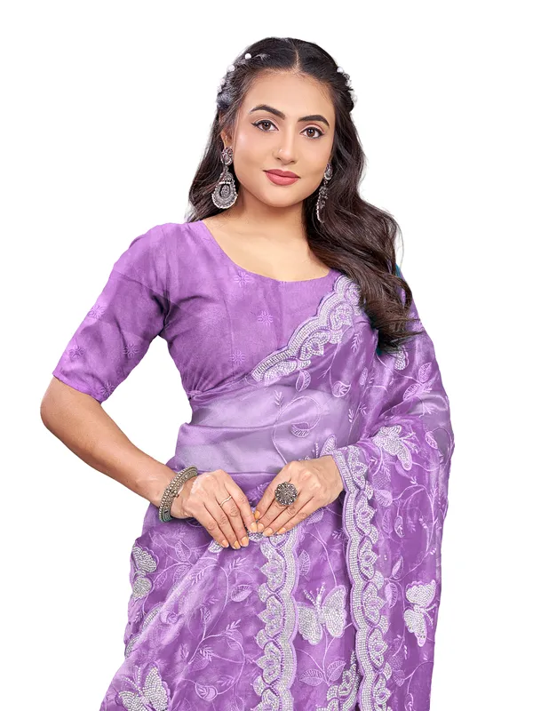 Lavender_Mussam_And__Pure_Georgette_saree_For_Women