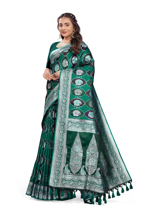Green_Pure_Satin_Silk__saree_For_Women