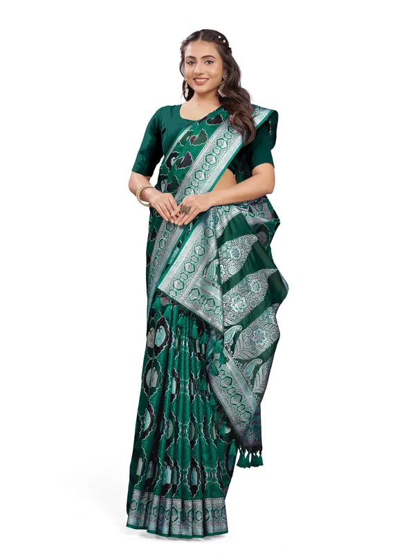 Green_Pure_Satin_Silk__saree_For_Women