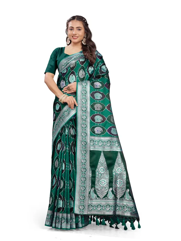 Green_Pure_Satin_Silk__saree_For_Women