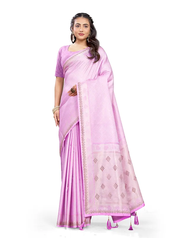 Lavender_Pure_Satin_Silk_And__Pure_Georgette_saree_For_Women