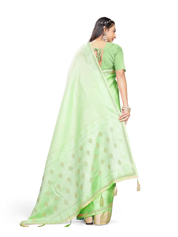 Green_Pure_Satin_Silk_And__Pure_Georgette_saree_For_Women