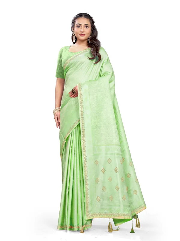Green_Pure_Satin_Silk_And__Pure_Georgette_saree_For_Women