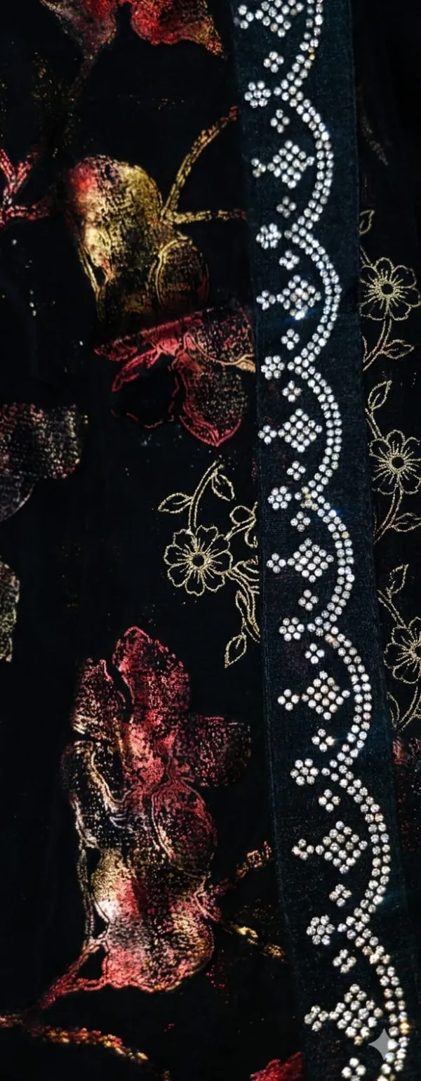 Black_Pure_Cotton_Silk_And__Pure_Georgette_saree_For_Women