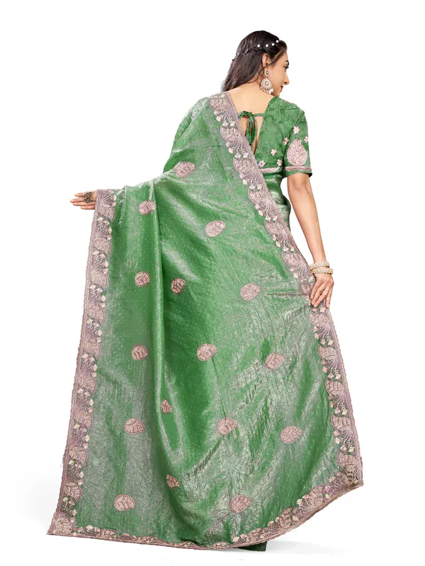 Green_Pure_Cotton_Silk_And__Pure_Georgette_saree_For_Women