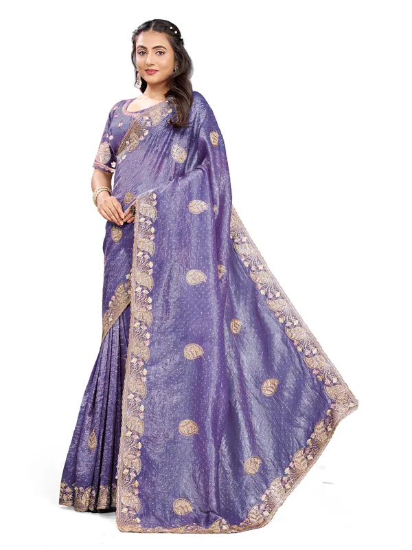 Purple_Pure_Cotton_Silk_And__Pure_Georgette_saree_For_Women