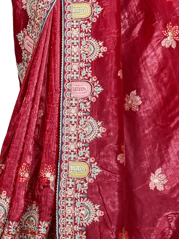 Havy_Embroderi__Work_&_Daimond_Work_Contras_colour_Blouse