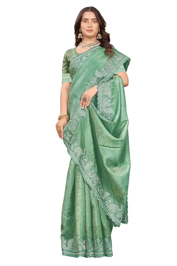 New_Trend_Embroderie_And_Daimond_Work_Saree