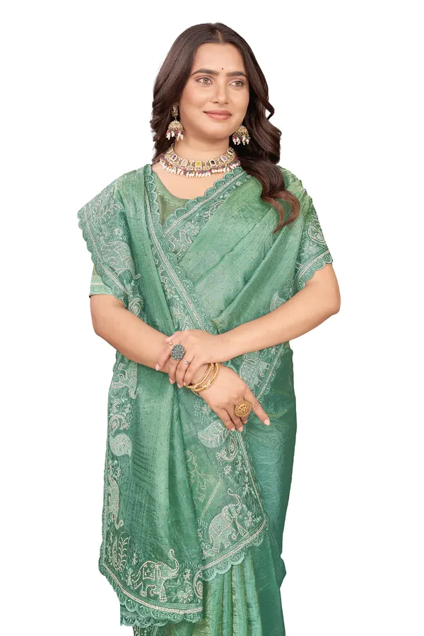 New_Trend_Embroderie_And_Daimond_Work_Saree