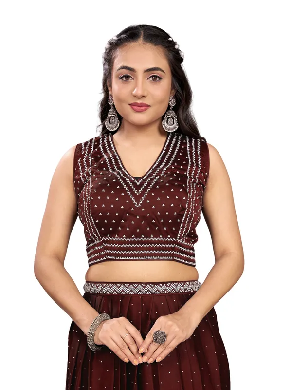 PURE_COTTON_SILK_LEHANGA_SAREE_WITH_DAIMOND_WORK_(_ZARKHAND_WORK)_WITH_STICH_BLOUSE