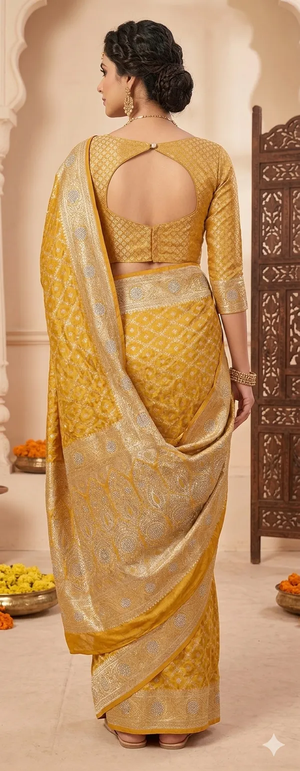 PURE_SATIN_SILK_&_HAVY_DAIMOND_(_ZARKHAND_WORK)_SAREE