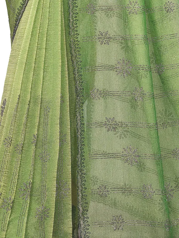 Zipsy_fabric_Fully_Daimond_Work_Saree