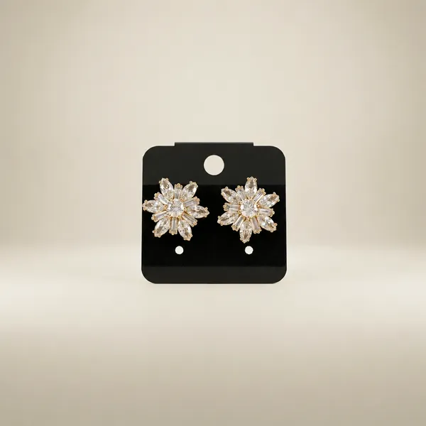 Gold_Tone_Crystal_Flower_Stud_Earrings_For_Women