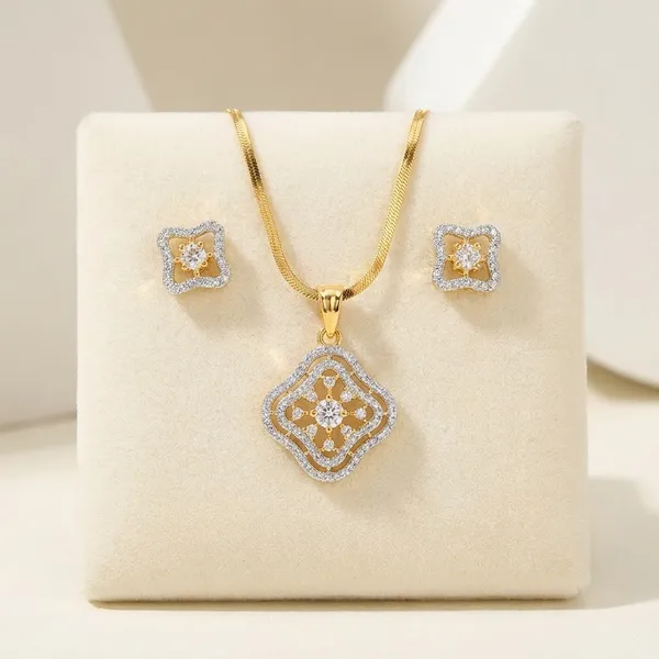 Gold_Tone_Earrings_With_Embellished_Brooch_Set