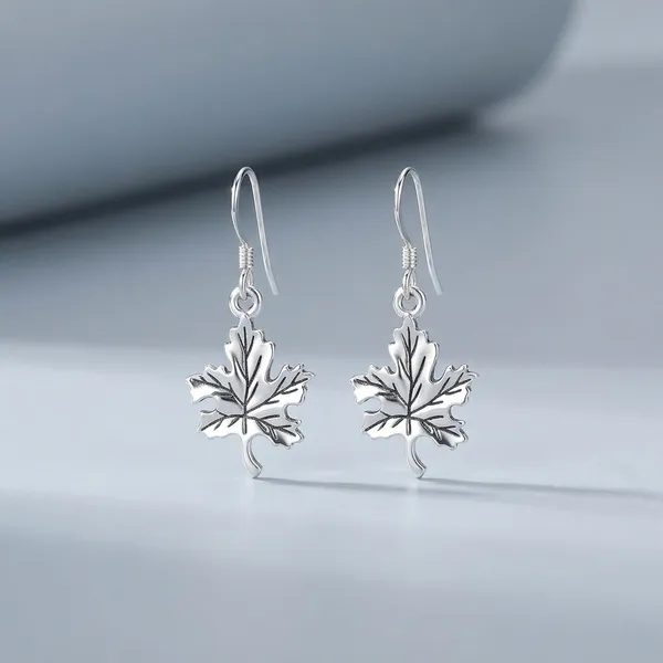 Silver_Maple_Leaf_Drop_Earrings_For_Women