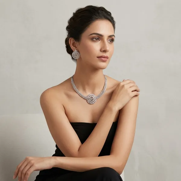 Silver_Tone_American_Diamond_Necklace_Set_For_Women