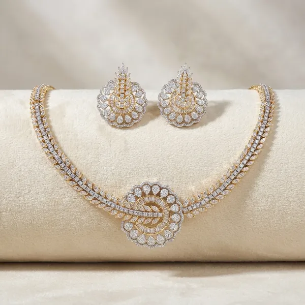 Silver_Tone_American_Diamond_Necklace_Set_For_Women
