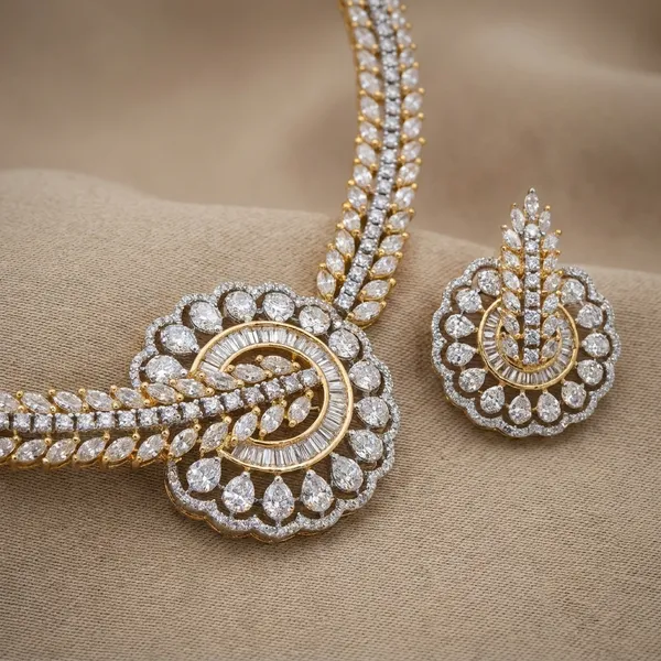 Silver_Tone_American_Diamond_Necklace_Set_For_Women