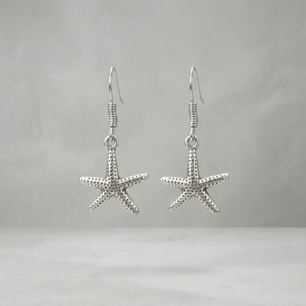 Silver_Starfish_Dangle_Earrings_For_Women
