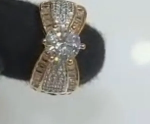 Gold_Plated_American_Diamond_Engagement_Ring_For_Women