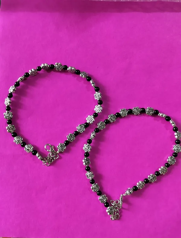 Silver_Beaded_Rose_Chain_Anklet