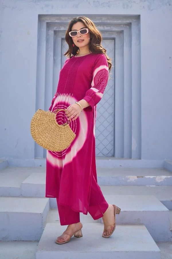 Pink_Cotton_Tie_Dye_Straight_Kurta_Set_For_Women