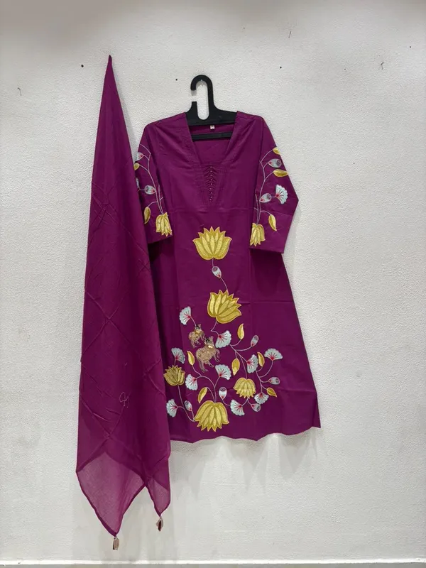 Purple_Cotton_Floral_Embroidered_Kurta_Set_With_Dupatta_For_Women