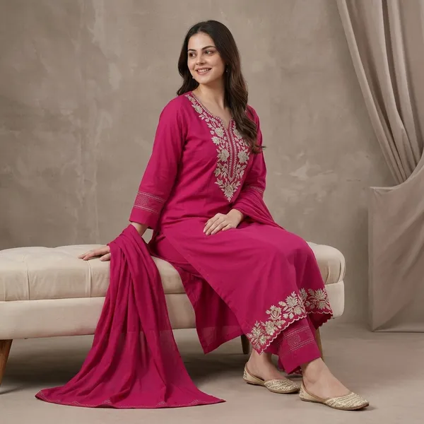 Pink_Cotton_Floral_Embroidered_Kurta_Set_With_Dupatta_For_Women