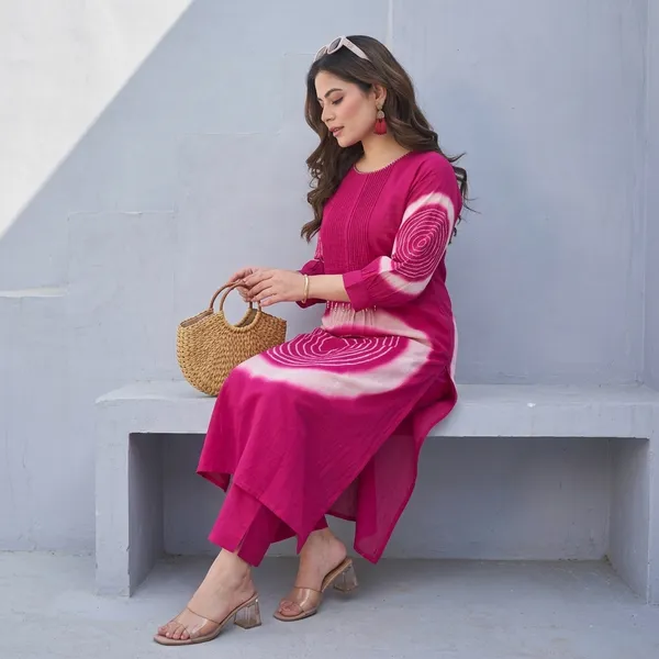 Pink_Cotton_Tie_Dye_Straight_Kurta_Set_For_Women