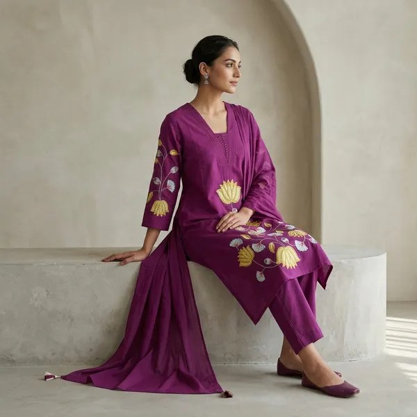 Purple_Cotton_Floral_Embroidered_Kurta_Set_With_Dupatta_For_Women