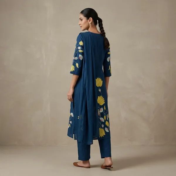 Blue_Cotton_Floral_Embroidered_Kurta_Set_With_Dupatta_For_Women