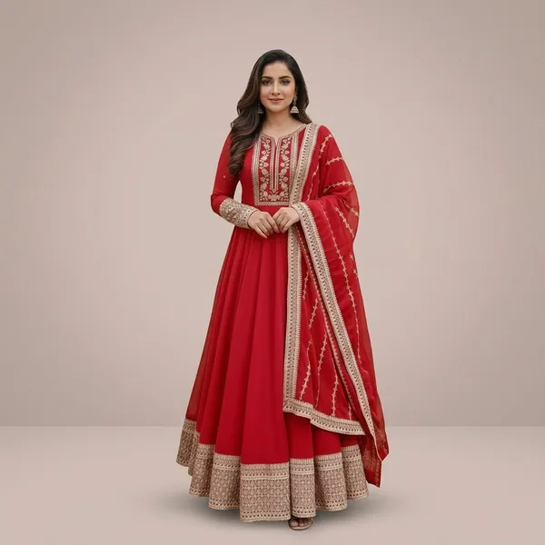 Black_And_Red_Premium_Georgette_Anarkali_Gown_For_Women_Pack_Of_2