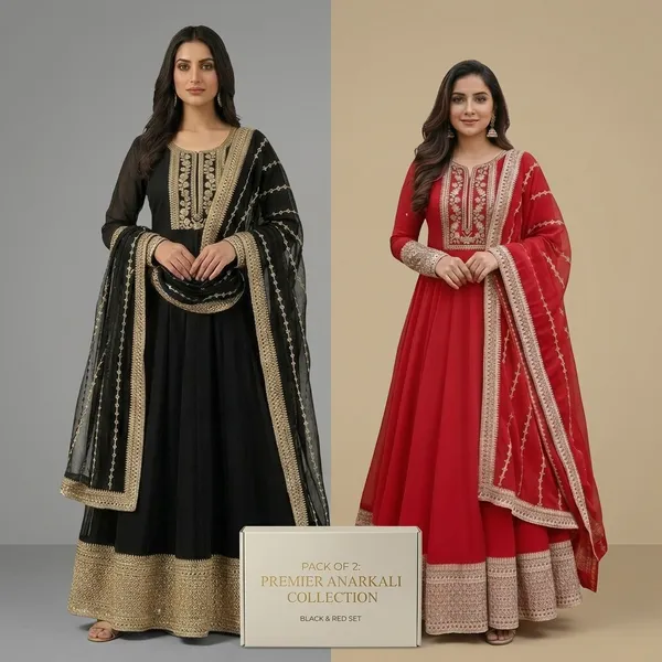 Black_And_Red_Premium_Georgette_Anarkali_Gown_For_Women_Pack_Of_2