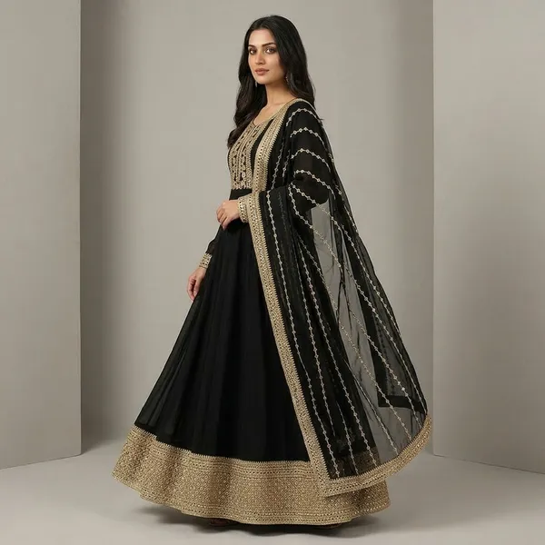 Black_Premium_Georgette_Anarkali_Gown_For_Women