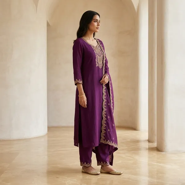 Purple_And_Teal_Premium_Cotton_Kurta_Set_For_Women_Pack_Of_2