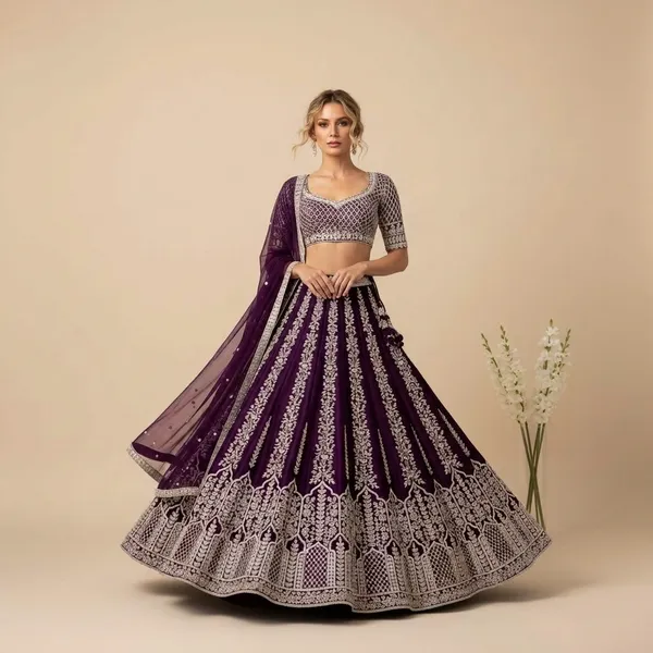 Purple_And_Wine_Premium_Georgette_Unstitched_Lehenga_Choli_For_Women