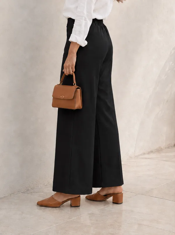 Zenavro_Women_Regular_Fit_Black_Viscose_Rayon_Trousers_|_Straight_Fit_High_Waist_Stretchable_Pants